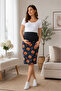 Maternity Soft Viscose Stretch Fabric Floral Patterned Skirt