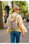 Handmade Beige Linen Women's Backpack - 2