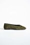 Elara women's genuine leather round toe gold accessory everyday ballet flats