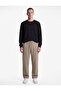 Pike Fabric Pocketed Loose Fit Waist Tie Barrel Fit Sweatpants