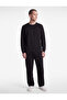 Cotton Loose Fit Three Thread Ribbed Waist Tie Balloon Fit Sweatpants with Pockets