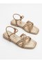 Mi̇a026-1552 Women's Gold Stone Evening Dress Casual-Wedding-Entertainment-Holiday Slippers - 6