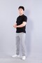 4623 striped modal fabric t-shirt with collar - 5