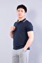 4623 striped modal fabric t-shirt with collar