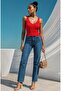 V-Neck, Cobalt Blue Color with Twill Red Tr079 - 2