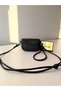 Women's Black Mini Crossbody Shoulder Bag Knotted Leather Messenger Bag - 3