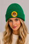 Green Beret Lion Punch Pattern Luxury Wool Hat Christmas Gift