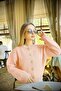 Heart Button Detailed Candy Pink Knitwear Cardigan