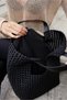Selke Women's Black Knitted Detail Shoulder Bag - 7