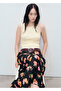 Floral Patterned Skirt with Lace Details - 7