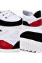 Ba0801 White Red Men's Shoes - High-Sole Parachute Fabric Skin Detailed Comfortable Sports Shoes - 6