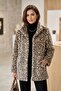 Plus Size Leopard Fur Coat