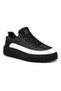 Ba0801 Black and White Striped Men's Sneaker - Non-Slip Sole Breathable Parachute Fabric Comfortable Casual Shoes
