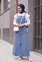 Ice Blue Denim Salopet - Neck Button and Double Pocket - 5