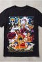 One Piece Monkey D. Luffy Black Anime Printed Standard Fit Unisex T-Shirt