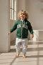 Miniğimin Cicileri Winner Processing K Hooded Cardigan Boys' 2-Piece Set - Green