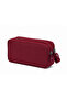 Pencil Case Claret Red Large Washable Wallet Type Pen Holder with Two Compartments