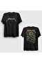 Unisex Black the Wolf Metallica Back Printed T-Shirt 518101 Tt