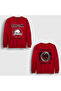 Unisex Red Domitor Invictus Conqueror Sırt Printed Sweatshirt 581493Tt