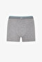 Men's Soft Grid Geometric Patterned 3-Piece Boxer - 2