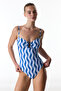 Gloria Strapless Striped Swimsuit