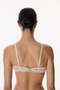 Beige Triangle Lace Floral Bra - 6