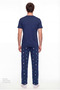 Men's Sailing Night Sea Patterned Short Sleeve Pajamas Set - 4