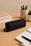 Pen Holder Black Single Pocket Crinkle Waterproof Crinkle Fabric Single Compartment Pen Case