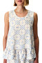 Blue Sun Kissed Gingham Patterned Athlete Pajama Top - 2