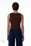 Brown Square Collar Modal Athlete Top - 5