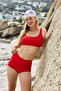 Red Astrid Boxer Bikini Bottom