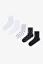 Black and White Relax Dotted 5-Piece Socks