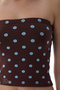 Polka Dot Li Strapless Cotton Lu Top - 4