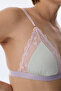 Water Green Micro Lace Triangle Bra - 5