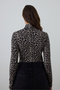 Leopard Print Half Turtleneck Slim Fit Long Sleeve Top - 6