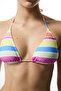 Donna Striped Triangle Bikini Top - 3