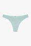 Deep Jungle Leaf Patterned 3-Piece Thong - 6