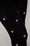 Silvery Eyelet Black Pantyhose - 2