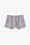 Erkek Çocuk Blue Solid 3lü Çok Renkli Boxer - 3