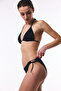 Black Ring Mid Waist Bikini Bottom - 3
