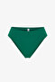 Green Cuffed Mid-Waist Bikini Bottom - 5