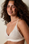 Beige Melange Melange Triangle Bra Without Underwire and Padding - 2