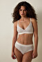 Beige Melange Melange Triangle Bra Without Underwire and Padding