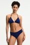 Navy Blue Mid-Waist Hipster Bikini Bottom - 3