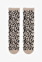 Light Beige Leopard Patterned Home Shoes