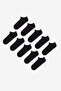 Men's Basic Black 10-Piece Booties Socks