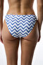Bianna Navy Side Zigzag Patterned Hipkini Bikini Bottom - 2