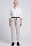 Contrast Waist Detailed Modal Trousers Light Gray - 2