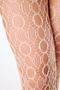 Pastel Beige Elegant Fishnet Pantyhose - 3
