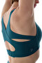 Turquoise Cross Back Sports Bra - 6